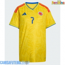 Camisa de time de futebol Colômbia Luis Diaz #7 Replicas 1º Equipamento Feminina Mundo 2026 Manga Curta